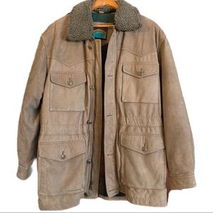 Pioneer Wear Men’s Leather and Flannel Jacket - Rare